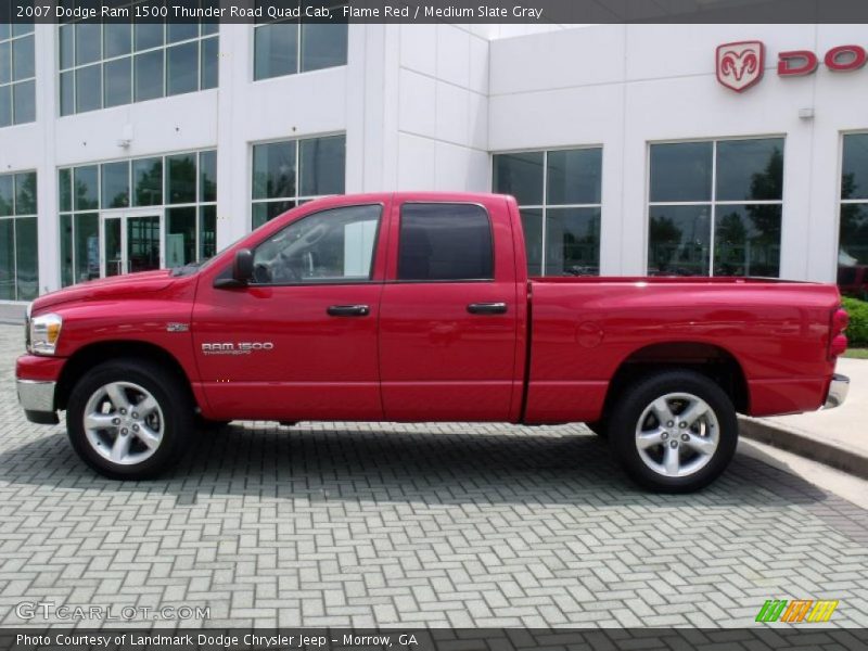 Flame Red / Medium Slate Gray 2007 Dodge Ram 1500 Thunder Road Quad Cab