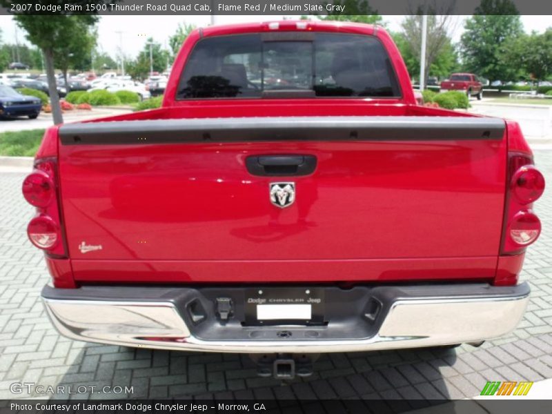 Flame Red / Medium Slate Gray 2007 Dodge Ram 1500 Thunder Road Quad Cab