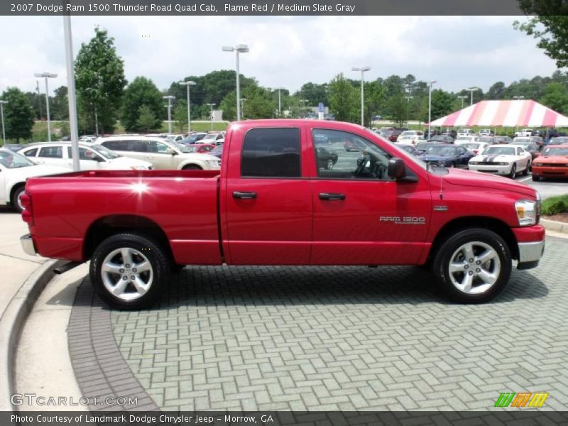 Flame Red / Medium Slate Gray 2007 Dodge Ram 1500 Thunder Road Quad Cab