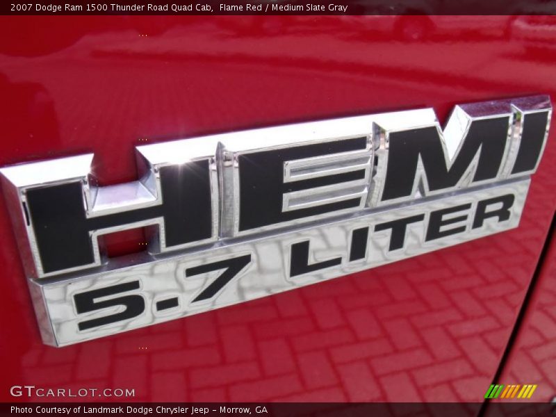 Flame Red / Medium Slate Gray 2007 Dodge Ram 1500 Thunder Road Quad Cab