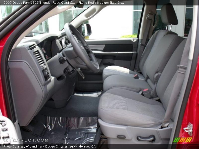 Flame Red / Medium Slate Gray 2007 Dodge Ram 1500 Thunder Road Quad Cab