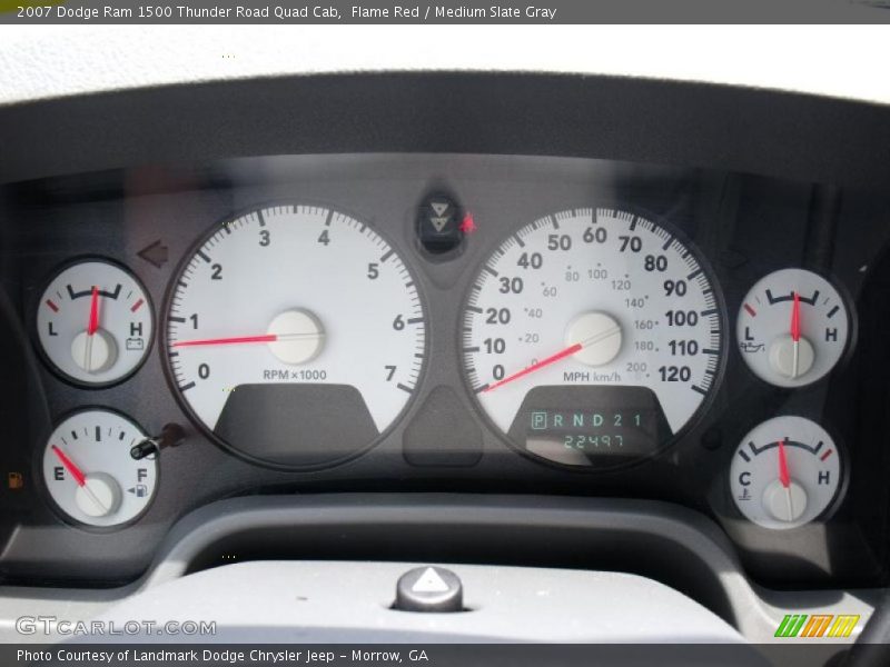 Flame Red / Medium Slate Gray 2007 Dodge Ram 1500 Thunder Road Quad Cab