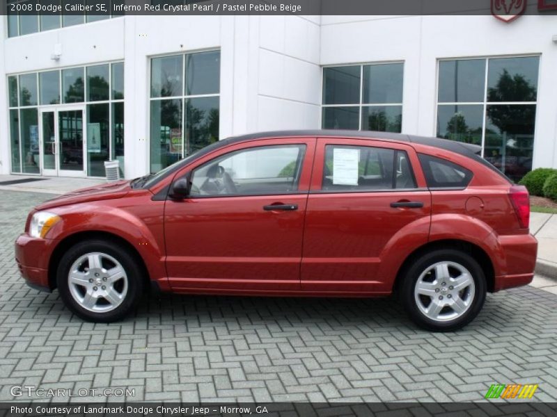 Inferno Red Crystal Pearl / Pastel Pebble Beige 2008 Dodge Caliber SE
