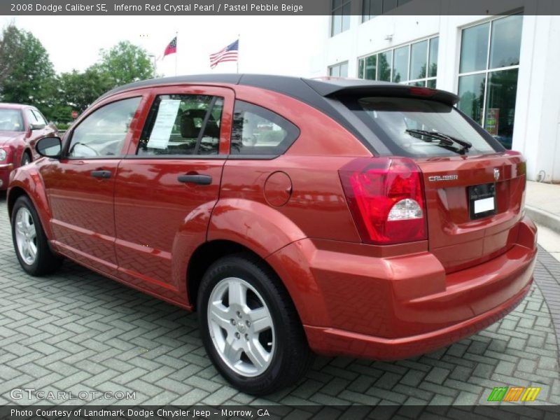 Inferno Red Crystal Pearl / Pastel Pebble Beige 2008 Dodge Caliber SE