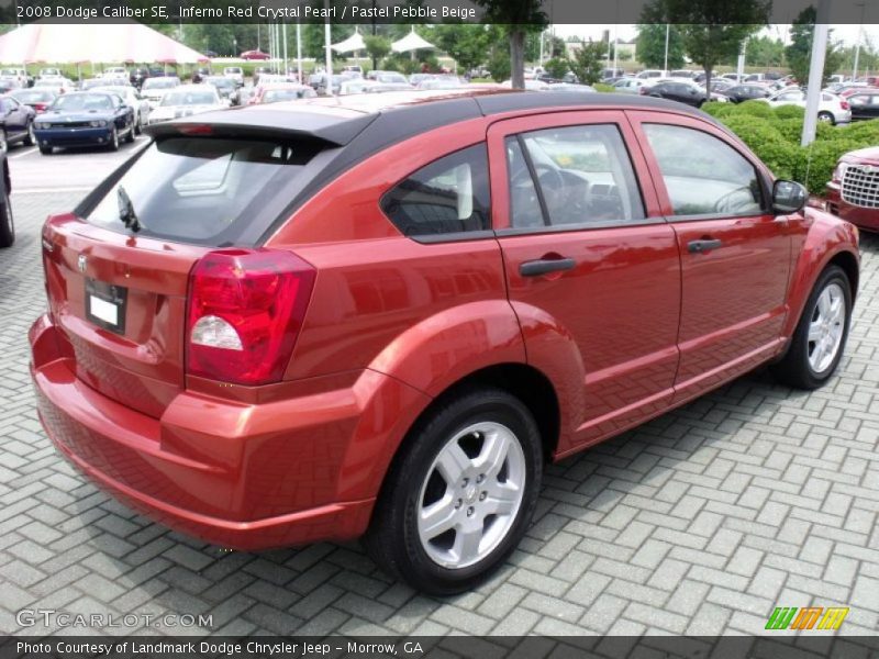 Inferno Red Crystal Pearl / Pastel Pebble Beige 2008 Dodge Caliber SE