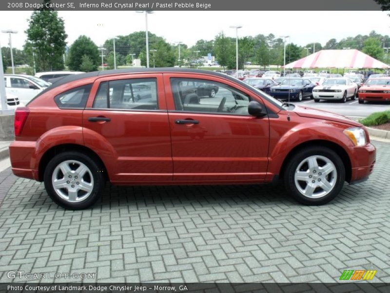 Inferno Red Crystal Pearl / Pastel Pebble Beige 2008 Dodge Caliber SE