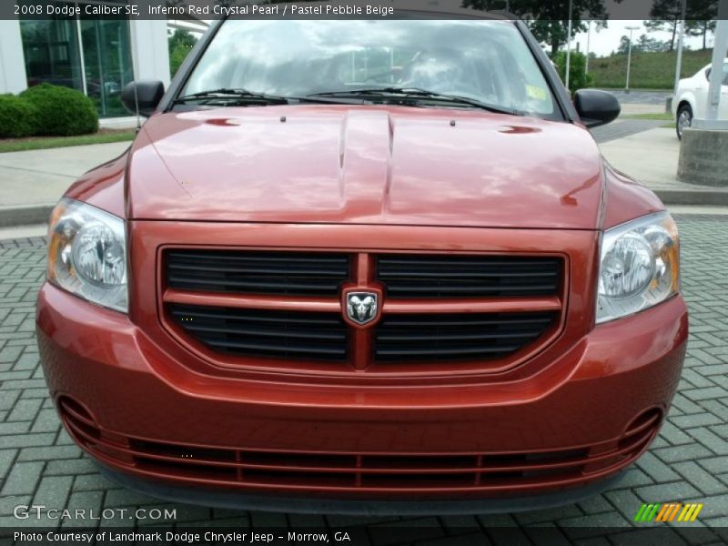 Inferno Red Crystal Pearl / Pastel Pebble Beige 2008 Dodge Caliber SE