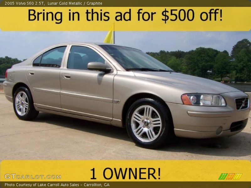 Lunar Gold Metallic / Graphite 2005 Volvo S60 2.5T