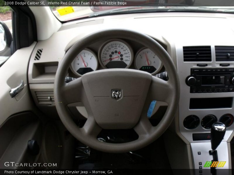 Inferno Red Crystal Pearl / Pastel Pebble Beige 2008 Dodge Caliber SE