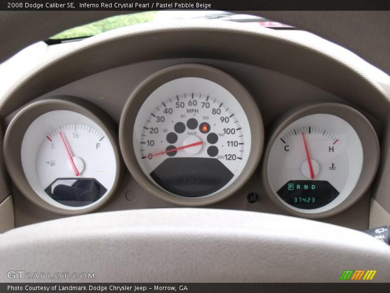 Inferno Red Crystal Pearl / Pastel Pebble Beige 2008 Dodge Caliber SE