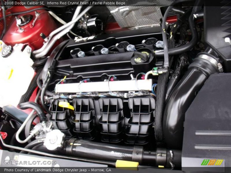 Inferno Red Crystal Pearl / Pastel Pebble Beige 2008 Dodge Caliber SE