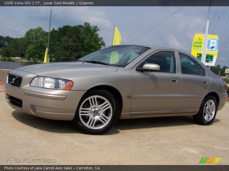 Lunar Gold Metallic / Graphite 2005 Volvo S60 2.5T
