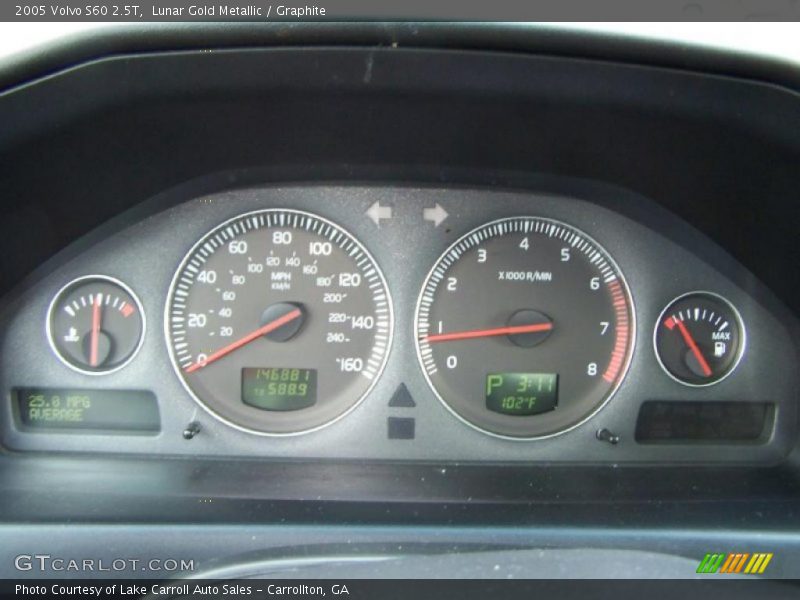 Lunar Gold Metallic / Graphite 2005 Volvo S60 2.5T