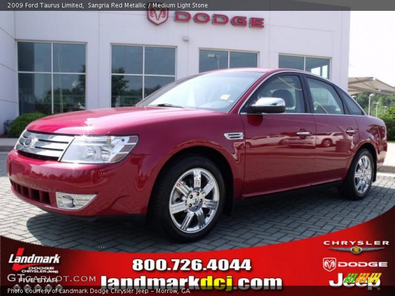 Sangria Red Metallic / Medium Light Stone 2009 Ford Taurus Limited