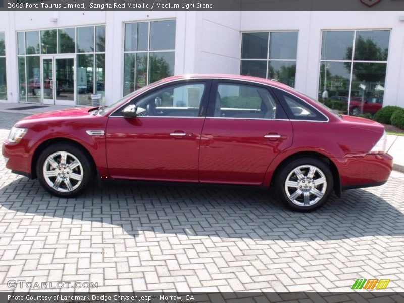 Sangria Red Metallic / Medium Light Stone 2009 Ford Taurus Limited