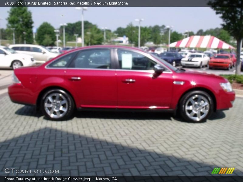 Sangria Red Metallic / Medium Light Stone 2009 Ford Taurus Limited