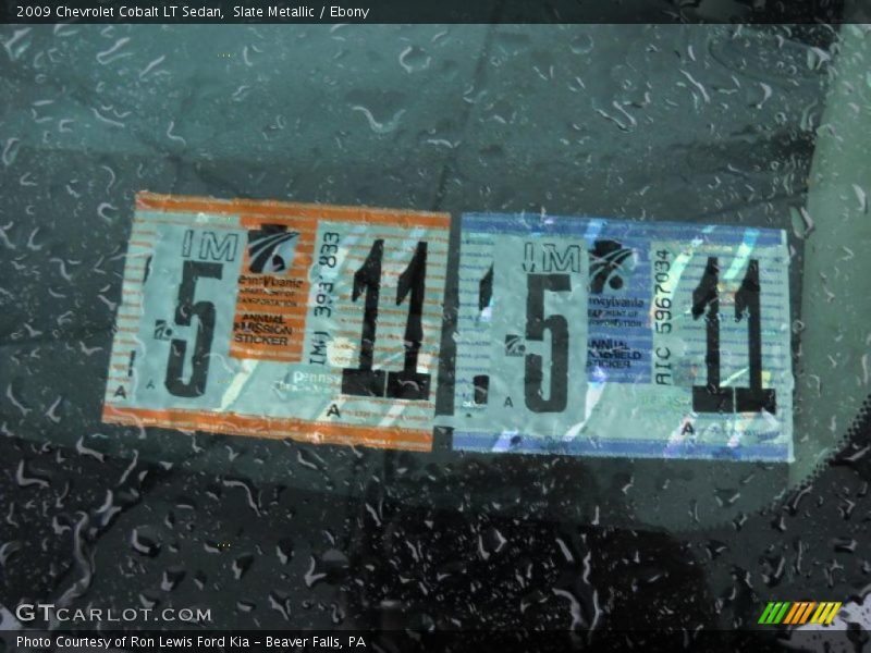 Slate Metallic / Ebony 2009 Chevrolet Cobalt LT Sedan