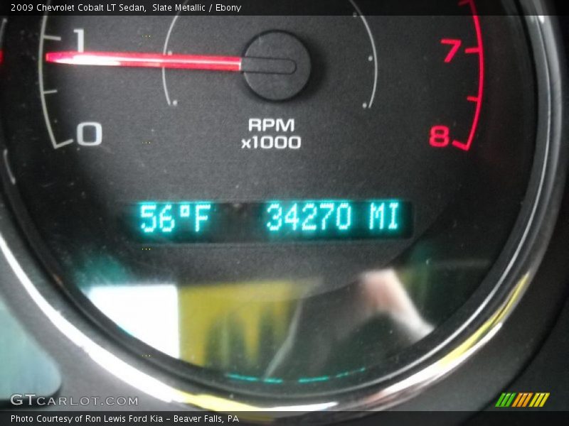 Slate Metallic / Ebony 2009 Chevrolet Cobalt LT Sedan