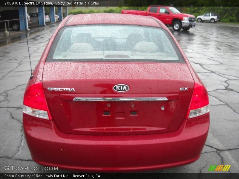 Spicy Red Metallic / Gray 2009 Kia Spectra EX Sedan