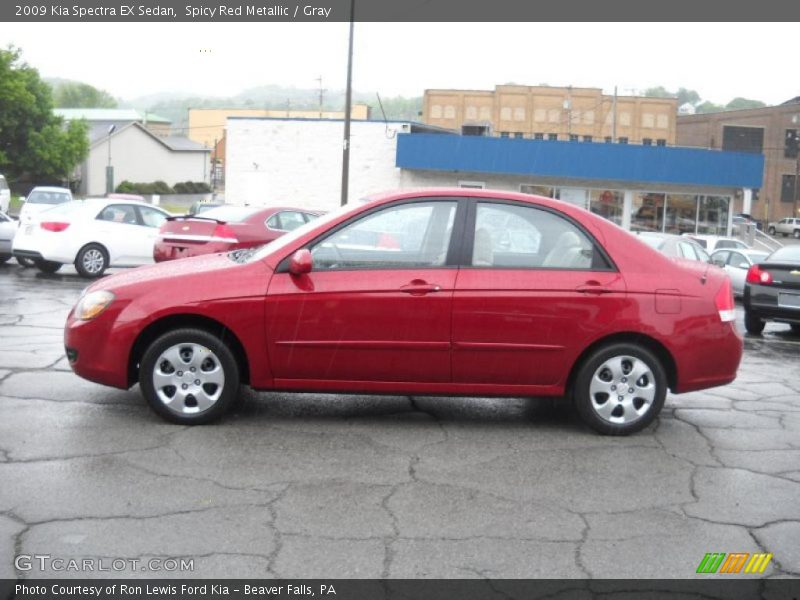 Spicy Red Metallic / Gray 2009 Kia Spectra EX Sedan
