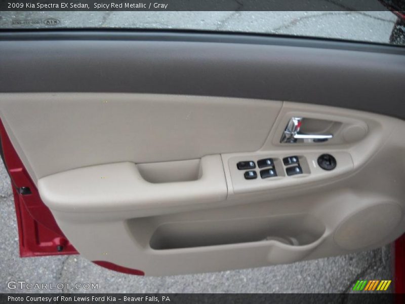 Spicy Red Metallic / Gray 2009 Kia Spectra EX Sedan