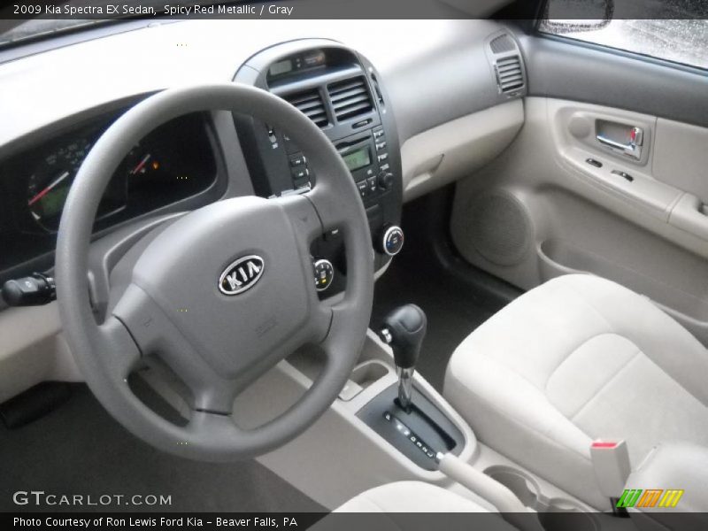Spicy Red Metallic / Gray 2009 Kia Spectra EX Sedan