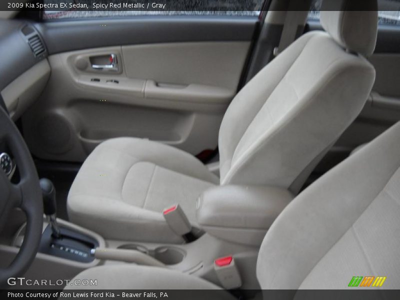 Spicy Red Metallic / Gray 2009 Kia Spectra EX Sedan