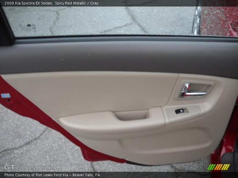 Spicy Red Metallic / Gray 2009 Kia Spectra EX Sedan