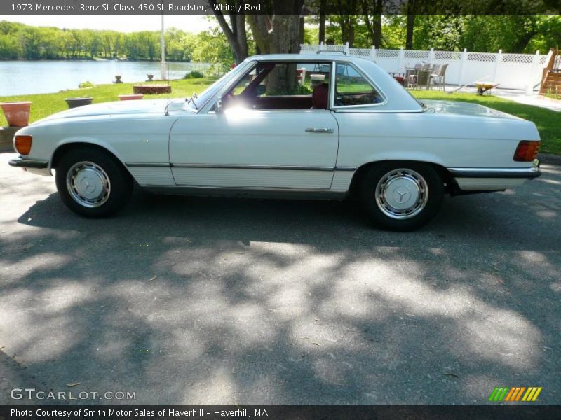 White / Red 1973 Mercedes-Benz SL Class 450 SL Roadster