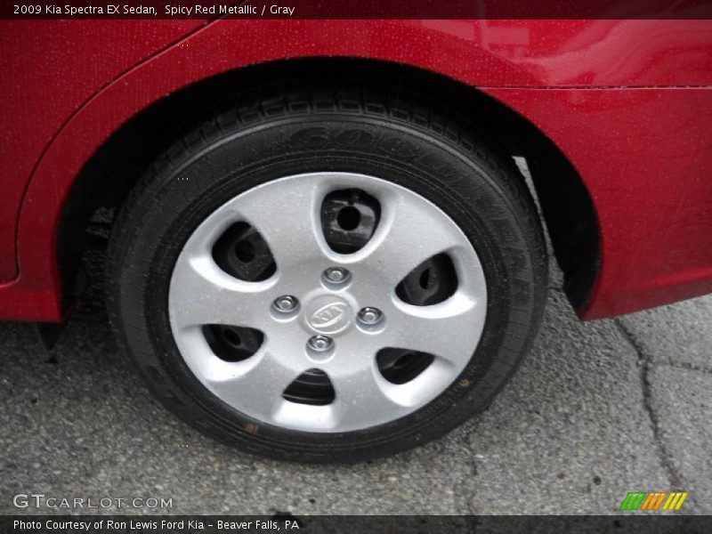 Spicy Red Metallic / Gray 2009 Kia Spectra EX Sedan