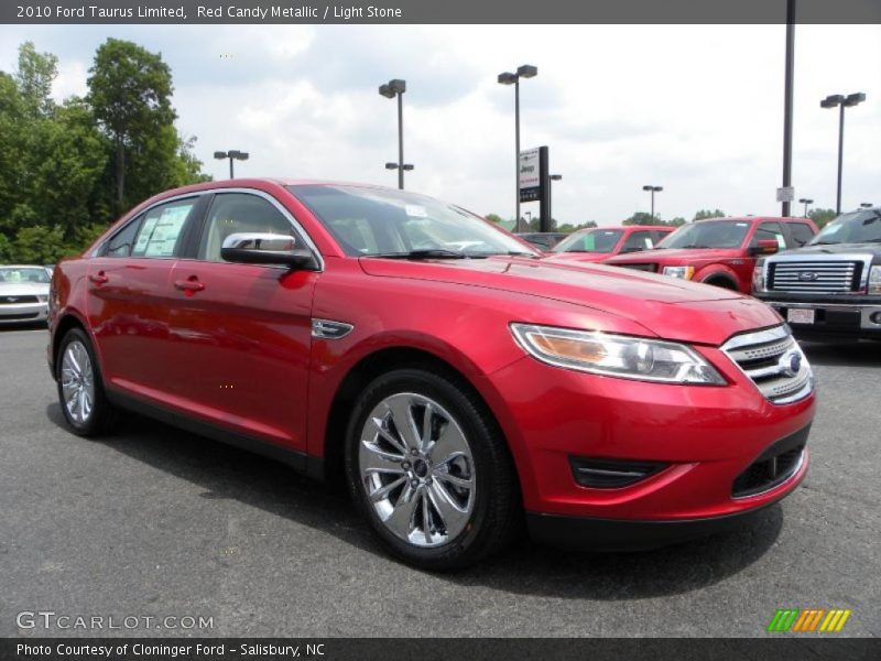 Red Candy Metallic / Light Stone 2010 Ford Taurus Limited