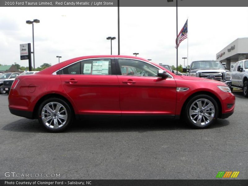 Red Candy Metallic / Light Stone 2010 Ford Taurus Limited