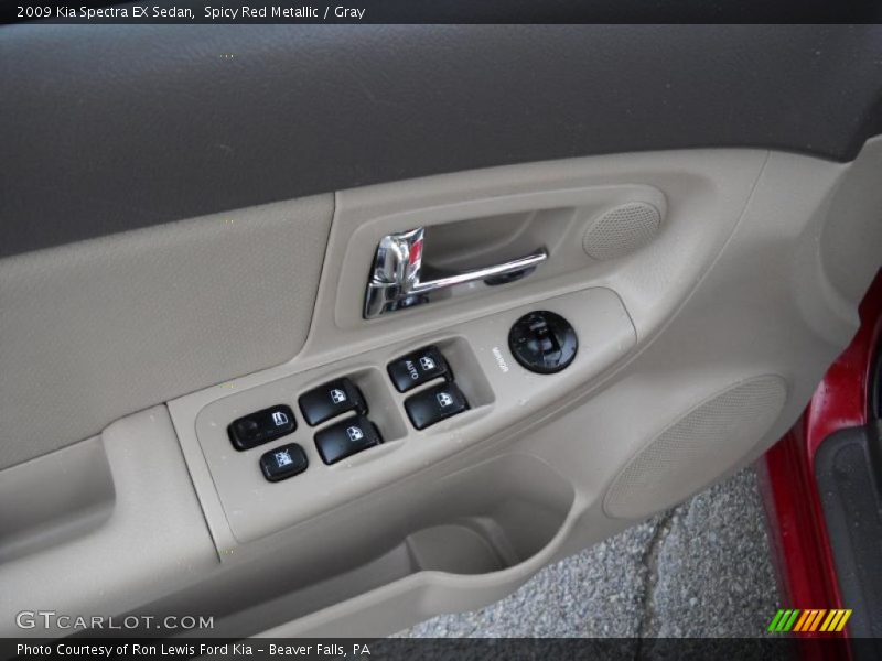 Spicy Red Metallic / Gray 2009 Kia Spectra EX Sedan