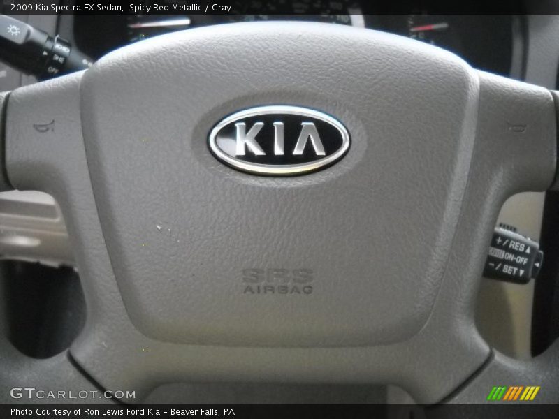 Spicy Red Metallic / Gray 2009 Kia Spectra EX Sedan