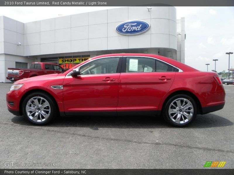 Red Candy Metallic / Light Stone 2010 Ford Taurus Limited