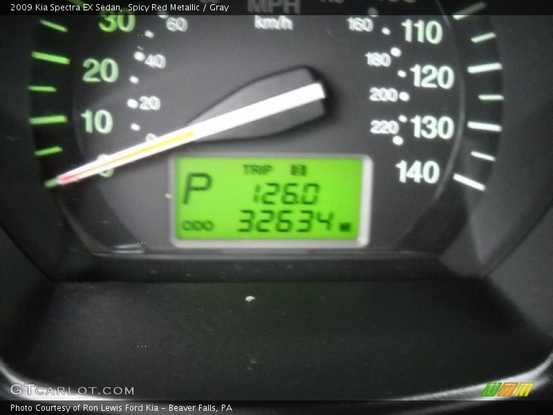 Spicy Red Metallic / Gray 2009 Kia Spectra EX Sedan