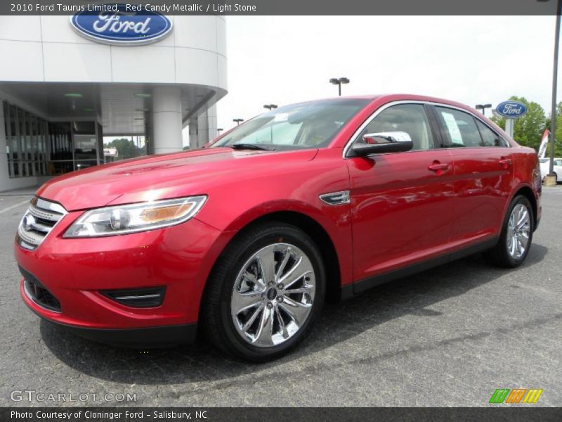 Red Candy Metallic / Light Stone 2010 Ford Taurus Limited