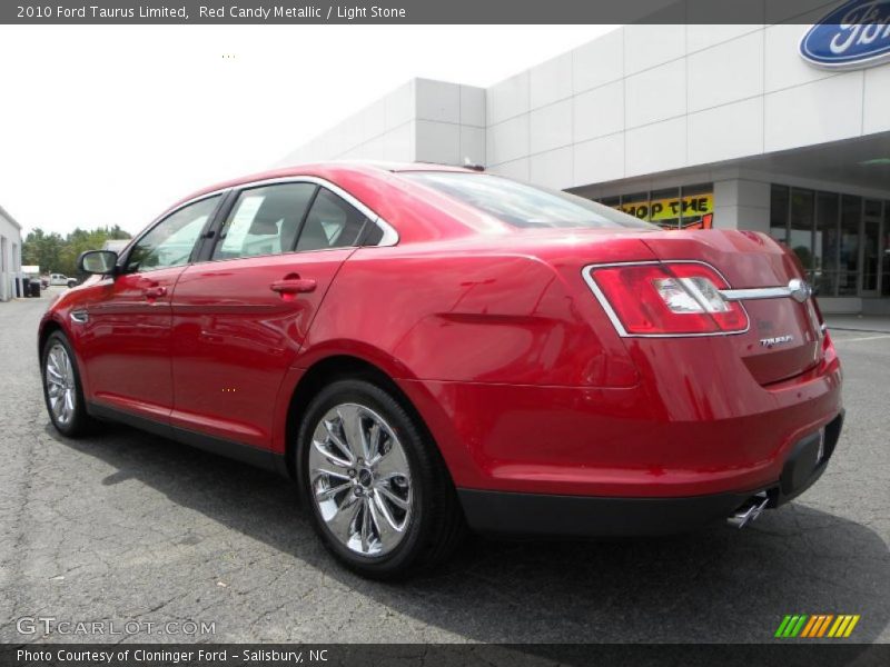 Red Candy Metallic / Light Stone 2010 Ford Taurus Limited