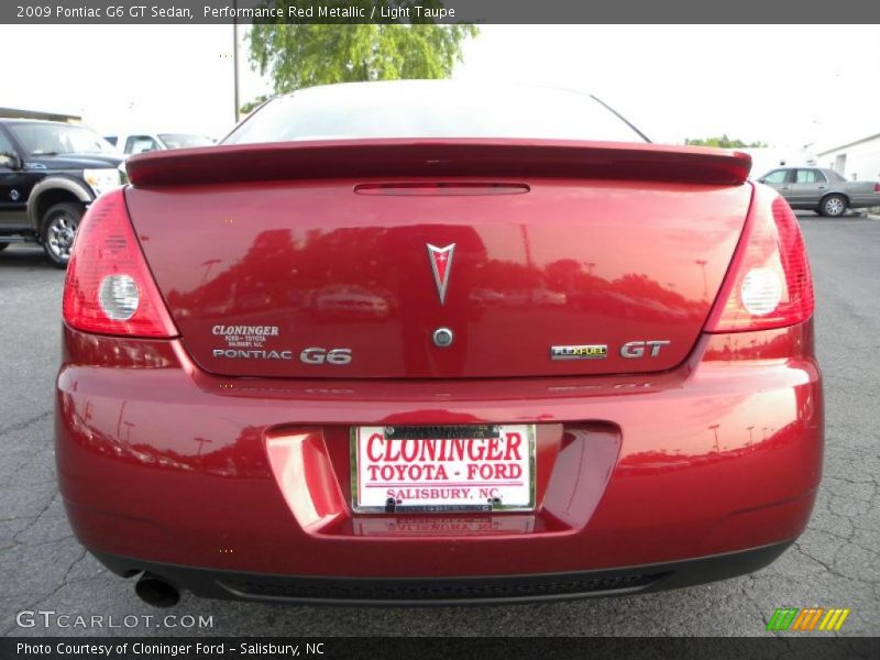Performance Red Metallic / Light Taupe 2009 Pontiac G6 GT Sedan