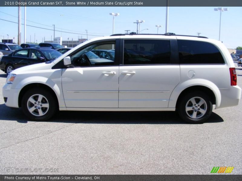 Stone White / Medium Slate Gray/Light Shale 2010 Dodge Grand Caravan SXT