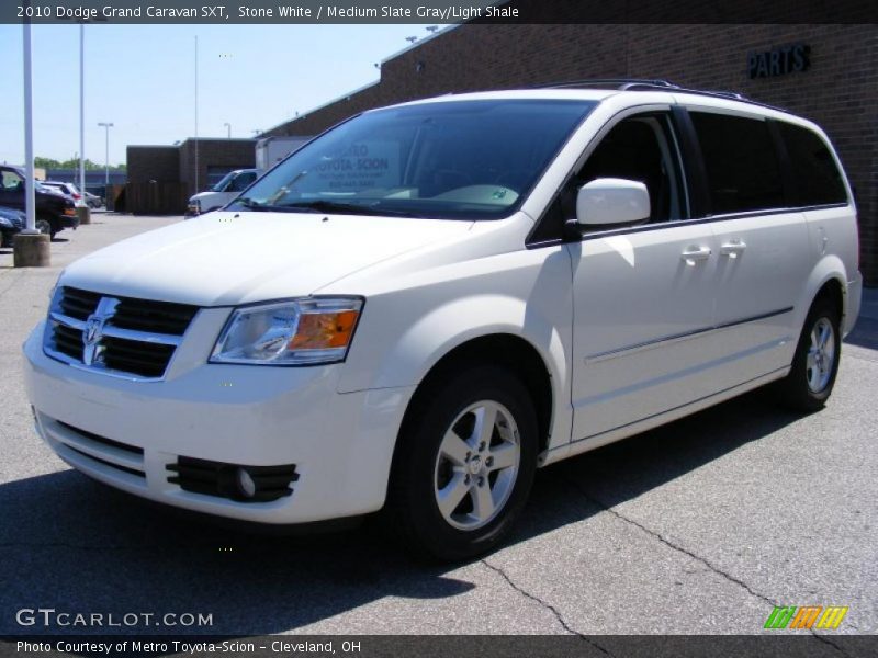 Stone White / Medium Slate Gray/Light Shale 2010 Dodge Grand Caravan SXT
