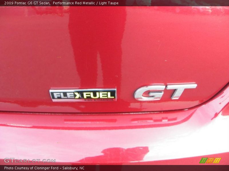 Performance Red Metallic / Light Taupe 2009 Pontiac G6 GT Sedan