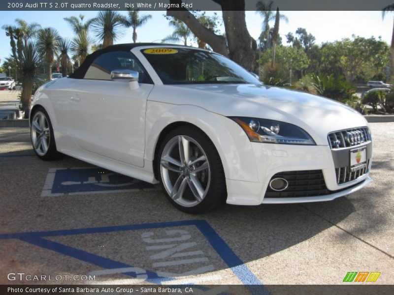 Ibis White / Magma Red 2009 Audi TT S 2.0T quattro Roadster