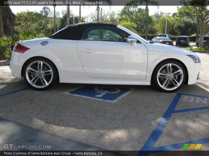 Ibis White / Magma Red 2009 Audi TT S 2.0T quattro Roadster