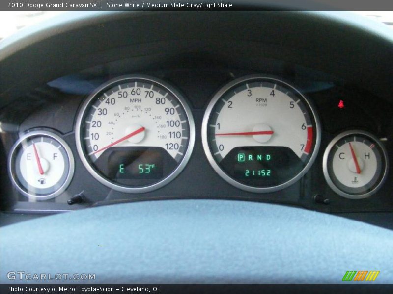Stone White / Medium Slate Gray/Light Shale 2010 Dodge Grand Caravan SXT
