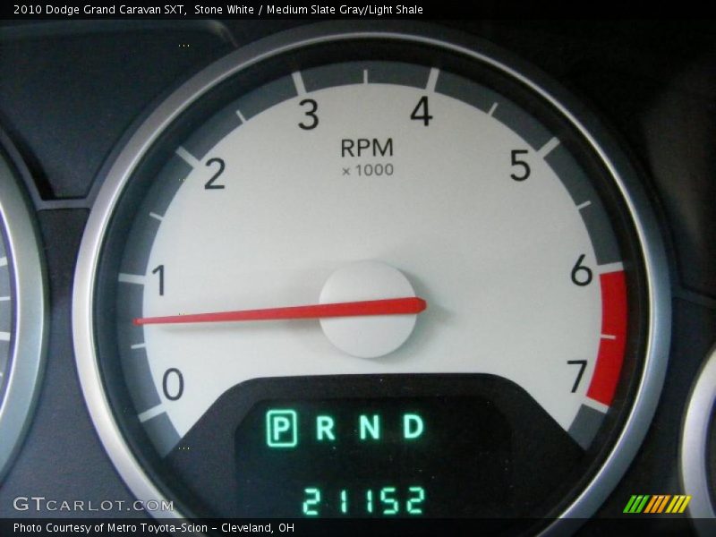 Stone White / Medium Slate Gray/Light Shale 2010 Dodge Grand Caravan SXT