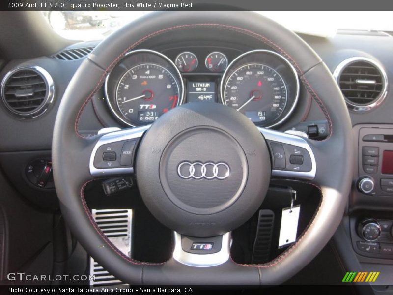 Ibis White / Magma Red 2009 Audi TT S 2.0T quattro Roadster