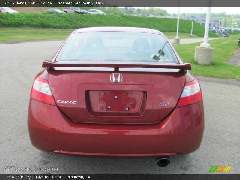 Habanero Red Pearl / Black 2006 Honda Civic Si Coupe