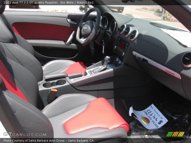 Ibis White / Magma Red 2009 Audi TT S 2.0T quattro Roadster