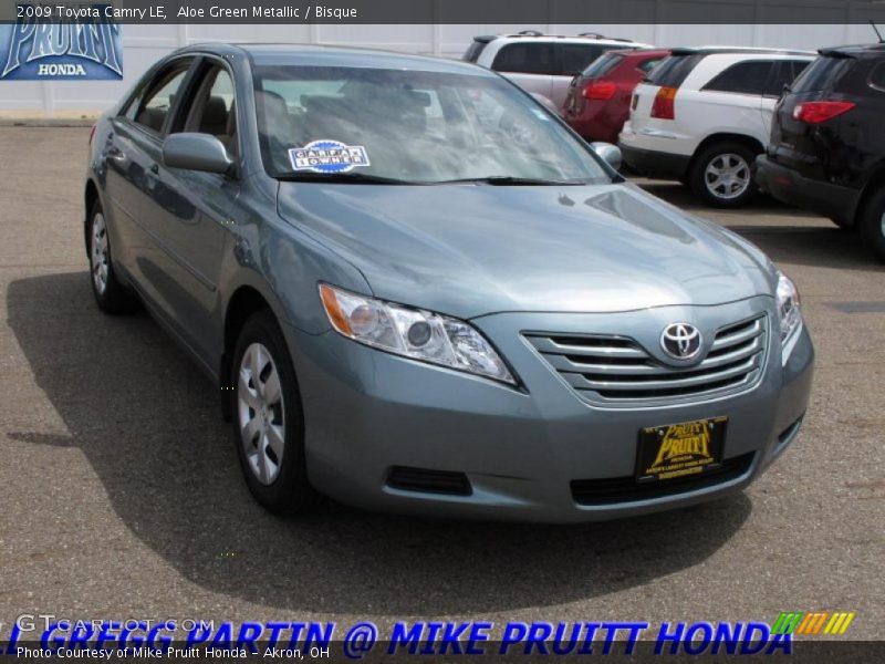 Aloe Green Metallic / Bisque 2009 Toyota Camry LE